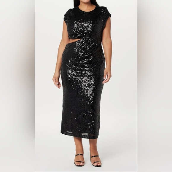 The Drop Women's Padma Cut-Out Sequin Midi Dress #703 - Picture 8 of 11